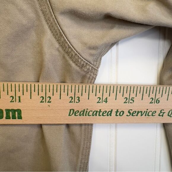 Vintage Men’s Canvas leather patch Carhartt Button up large  100% cotton - Picture 7 of 16